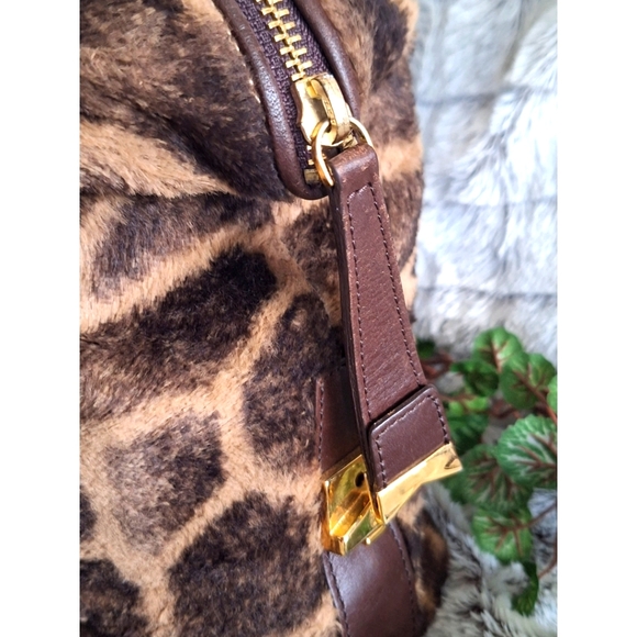 Kate Spade | Giraffe Faux Hair Brown Leather Satchel - Picture 13 of 15